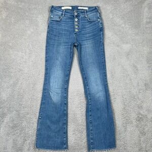 Pilcro and the Letterpress Anthropologie High Rise Skinny Bootcut Jeans Blue 26